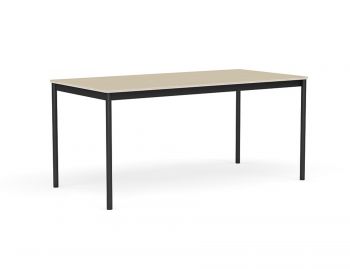 Oak Base Table with Black ABS Edge and Legs by Mika Tolvanen Muuto image